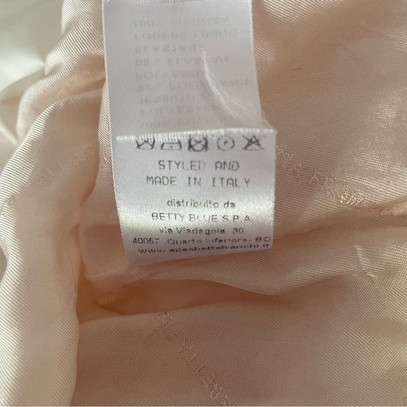 Elisabetta Franchi White Puff Sleeve Bubble Mini Dress 37547 - Picture 10 of 11